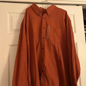 NEW 3 XL Dockers Men's Burnt Orange Shirt